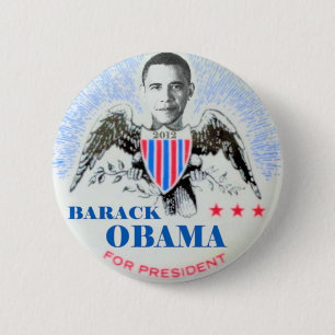 大統領のためのバラック・オバマか。 2012年にか。 缶バッジ