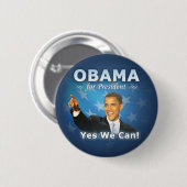 大統領のためのバラック・オバマ 缶バッジ (正面&裏面)