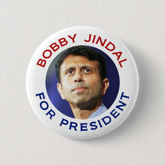 大統領のためのボビーJindal 缶バッジ (正面)