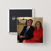 大統領のためのミット・ロムニー! 缶バッジ (正面&裏面)