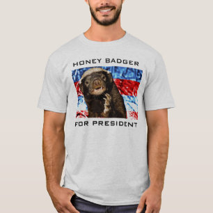 大統領のためのラーテル(ミツアナグマ) Tシャツ