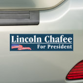 "大統領のためのリンカーンChafee バンパーステッカー (車上)