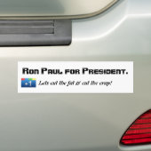 大統領のためのロン・ポール バンパーステッカー (車上)