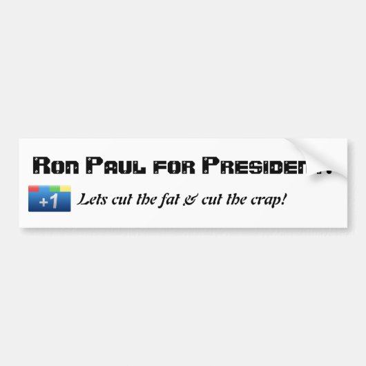 大統領のためのロン・ポール バンパーステッカー (正面)