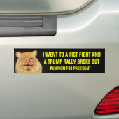 大統領のための握りこぶしの戦いの切札の再結集のカボチャ バンパーステッカー (車上)
