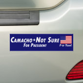 大統領のための本当にCamacho-Not バンパーステッカー (車上)