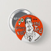 大統領のための緑の卵およびテッドCruz 缶バッジ (正面&裏面)