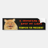 大統領のための1000点の赤いカボチャ バンパーステッカー (正面)