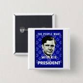 大統領のための1940年のWIllkie 缶バッジ (正面&裏面)