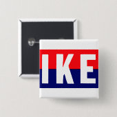 大統領のための1952年のIke 缶バッジ (正面&裏面)