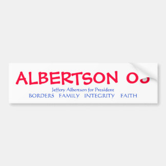 大統領のためのALBERTSON バンパーステッカー