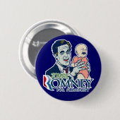 大統領のためのButtonゾンビRomney 缶バッジ (正面&裏面)