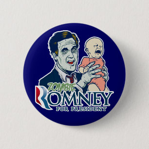 大統領のためのButtonゾンビRomney 缶バッジ