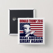 大統領のためのButtonドナルド・トランプ2016年 缶バッジ (正面&裏面)