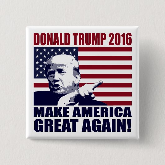 大統領のためのButtonドナルド・トランプ2016年 缶バッジ (正面)