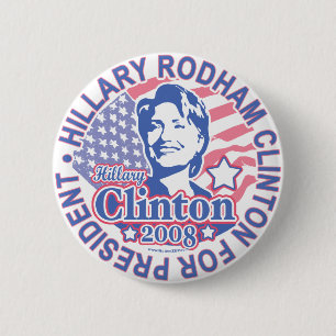 大統領のためのButtonヒラリー・ロッドハム・クリントン 缶バッジ