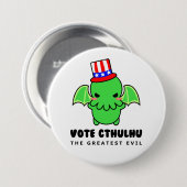 大統領のためのButton投票Cthulhu 缶バッジ (正面&裏面)
