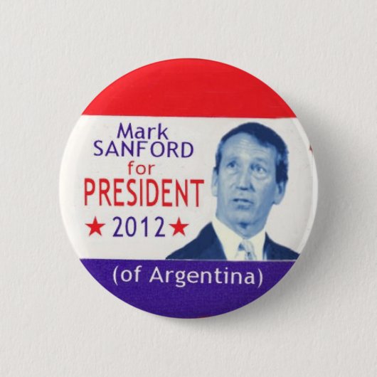 大統領のためのButton 2012印Sanford 缶バッジ (正面)