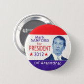 大統領のためのButton 2012印Sanford 缶バッジ (正面&裏面)