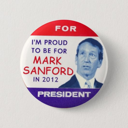 大統領のためのButton 2012印Sanford 缶バッジ (正面)