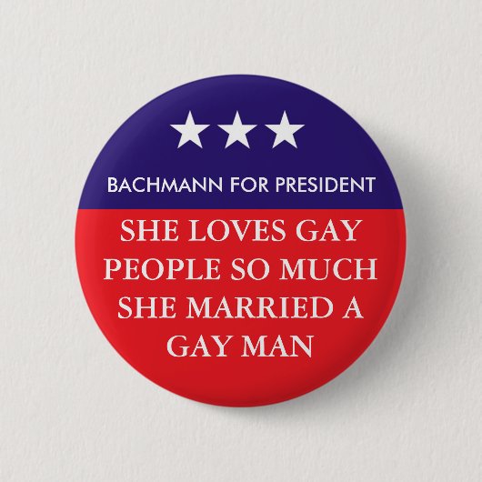 大統領のためのButton Bachmann 缶バッジ (正面)