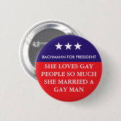 大統領のためのButton Bachmann 缶バッジ (正面&裏面)