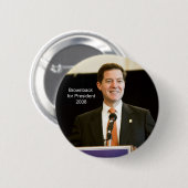 大統領のためのButton Brownback 缶バッジ (正面&裏面)