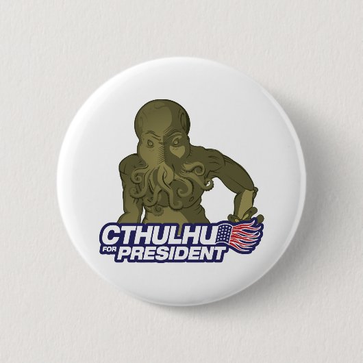 大統領のためのButton Cthulhu 缶バッジ (正面)