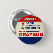 大統領のためのButton Grayson 缶バッジ (正面&裏面)