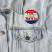 大統領のためのButton Grayson 缶バッジ (インサイチュ)