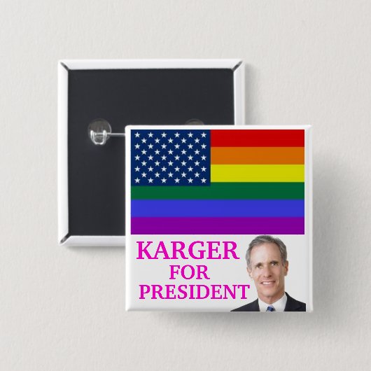 大統領のためのBUTTON KARGER 缶バッジ (正面&裏面)