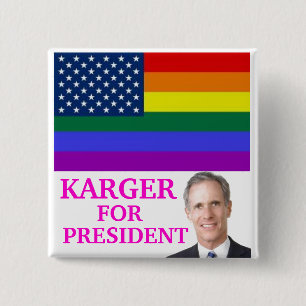 大統領のためのBUTTON KARGER 缶バッジ