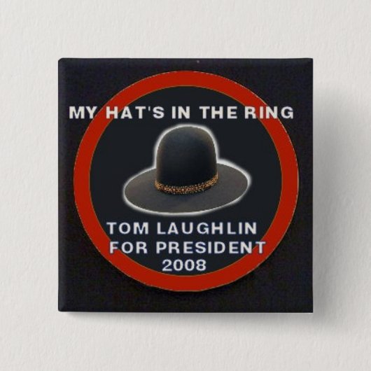 大統領のためのButton Laughlin 缶バッジ (正面)