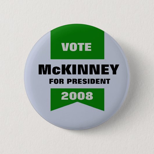 大統領のためのBUTTON McKINNEY 缶バッジ (正面)