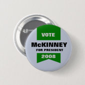 大統領のためのBUTTON McKINNEY 缶バッジ (正面&裏面)
