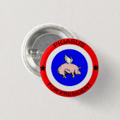 大統領のためのButton Pigasus 缶バッジ (正面&裏面)
