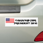 大統領のためのCAMACHO バンパーステッカー (車上)