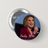 大統領のためのCarly Fiorina 缶バッジ (正面&裏面)