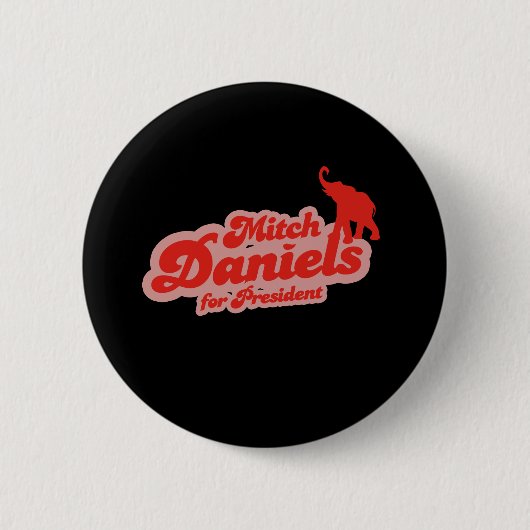大統領のためのGOP MITCH DANIELS 缶バッジ (正面)