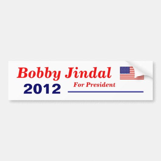 大統領のためのJindal バンパーステッカー (正面)