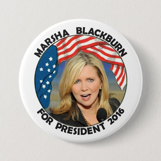 大統領のためのMarsha Blackburn 缶バッジ (正面)