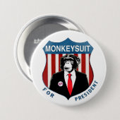 大統領のためのMonkeysuit 缶バッジ (正面&裏面)