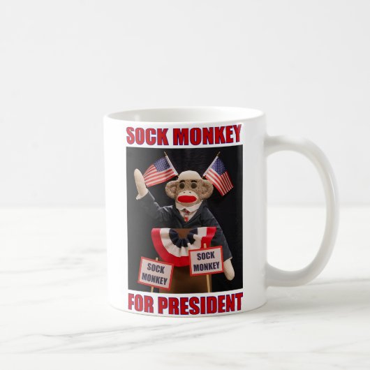 大統領のためのMugソックス猿 コーヒーマグカップ (右)