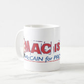 大統領のためのMug McCain コーヒーマグカップ (正面左)