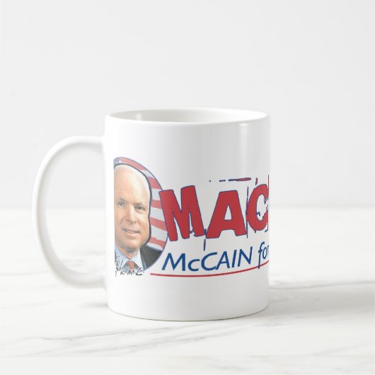 大統領のためのMug McCain コーヒーマグカップ (左)