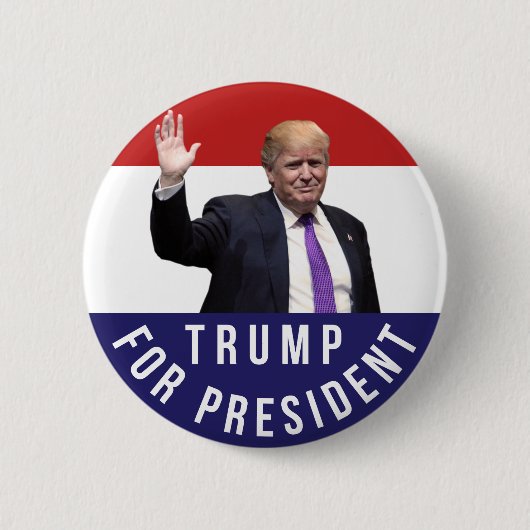 大統領のためのPhoto Retro Buttonドナルド・トランプ 缶バッジ (正面)