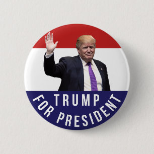 大統領のためのPhoto Retro Buttonドナルド・トランプ 缶バッジ