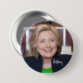 大統領のためのPicture Buttonヒラリー・クリントン 缶バッジ (正面&裏面)