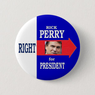大統領のためのRick Perryの権利 缶バッジ