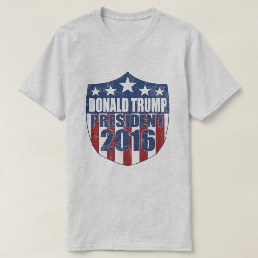 大統領のためのShieldドナルド・トランプ Tシャツ (デザイン正面)